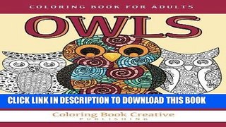 [New] Ebook Coloring Book For Adults: Owls Free Online