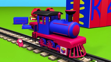 Download Video: Jeu dassemblage : la locomotive à vapeur. Dessins animés éducatifs pour les enfants