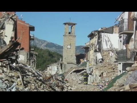 Amatrice (RI) - Terremoto, sopralluogo dei Vigili del Fuoco (14.10.16)