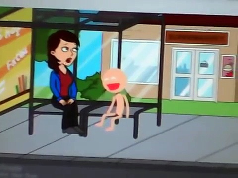 Caillou goes naked and gets grounded