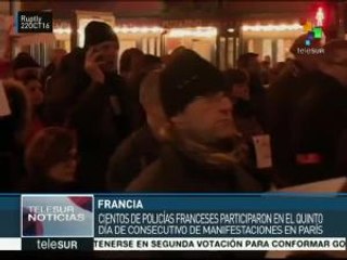 Policías franceses marchan por mejores condiciones salariales
