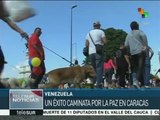 Participan venezolanos en la Caminata por la paz