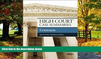 Big Deals  High Court Case Summaries on Contracts, Keyed to Burton  Best Seller Books Most Wanted
