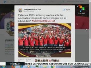 Gobierno venezolano dice que está alerta ante posible golpe de Estado