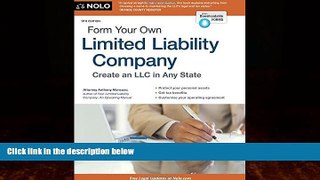 Big Deals  Form Your Own Limited Liability Company  Full Ebooks Best Seller