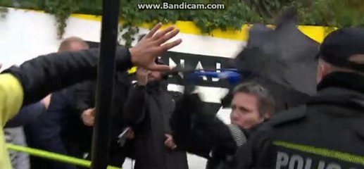 Czarny protest Warszawa atak na policję 24/10/2016