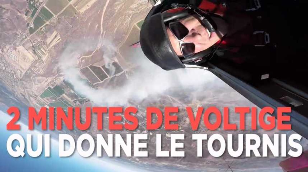 2 minutes de voltige acec un aviateur qui donne le tournis