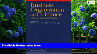 Books to Read  Business Organization and Finance, Legal and Economic Principles (Concepts