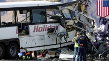 Thirteen people die, 31 injured when tour bus crashes into semi-truck in California