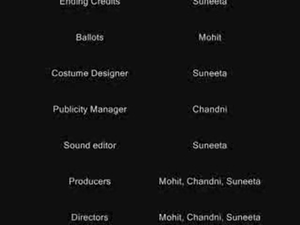 Election Closing Credits