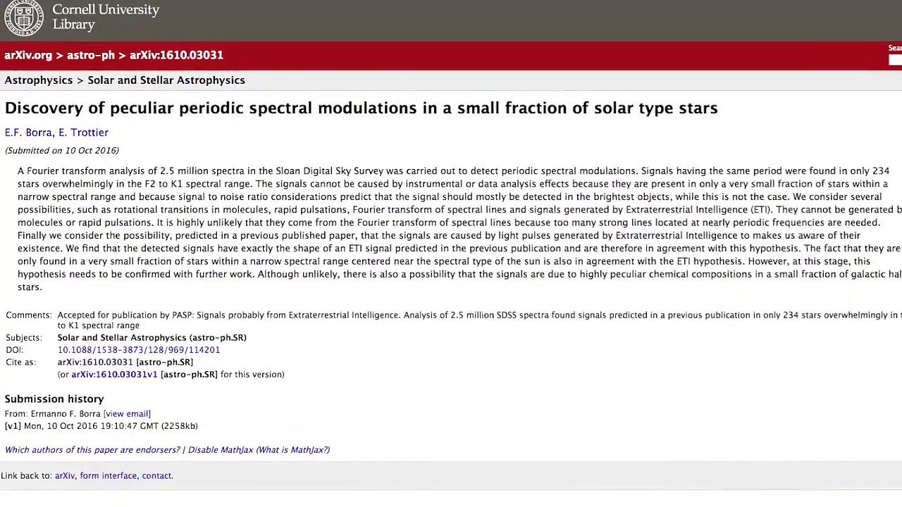 Astronomers Say They Have Detected Strange, Possibly 'Alien' Signals From 234 Stars.
