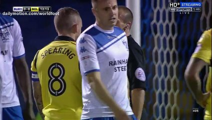 Zach Clough penalty Goal 0-1 Bury 0-1 Bolton - 24.09.2016