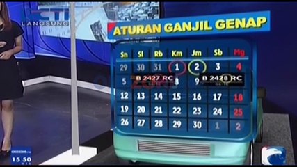 Berikut Teknis Pemberlakuan Aturan Ganjil-Genap