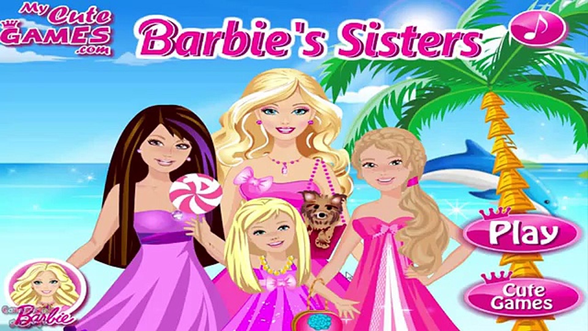 barbie sisters birthday dress up games