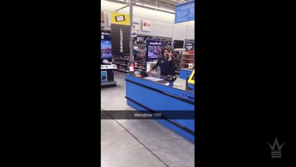 Girl QUITS JOB at Walmart on the Loud Speaker!    FUNNY VIDEO