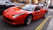 Bugatti Veyron vs. Ferrari 458 Spider cruising in London! Amazing Supercars