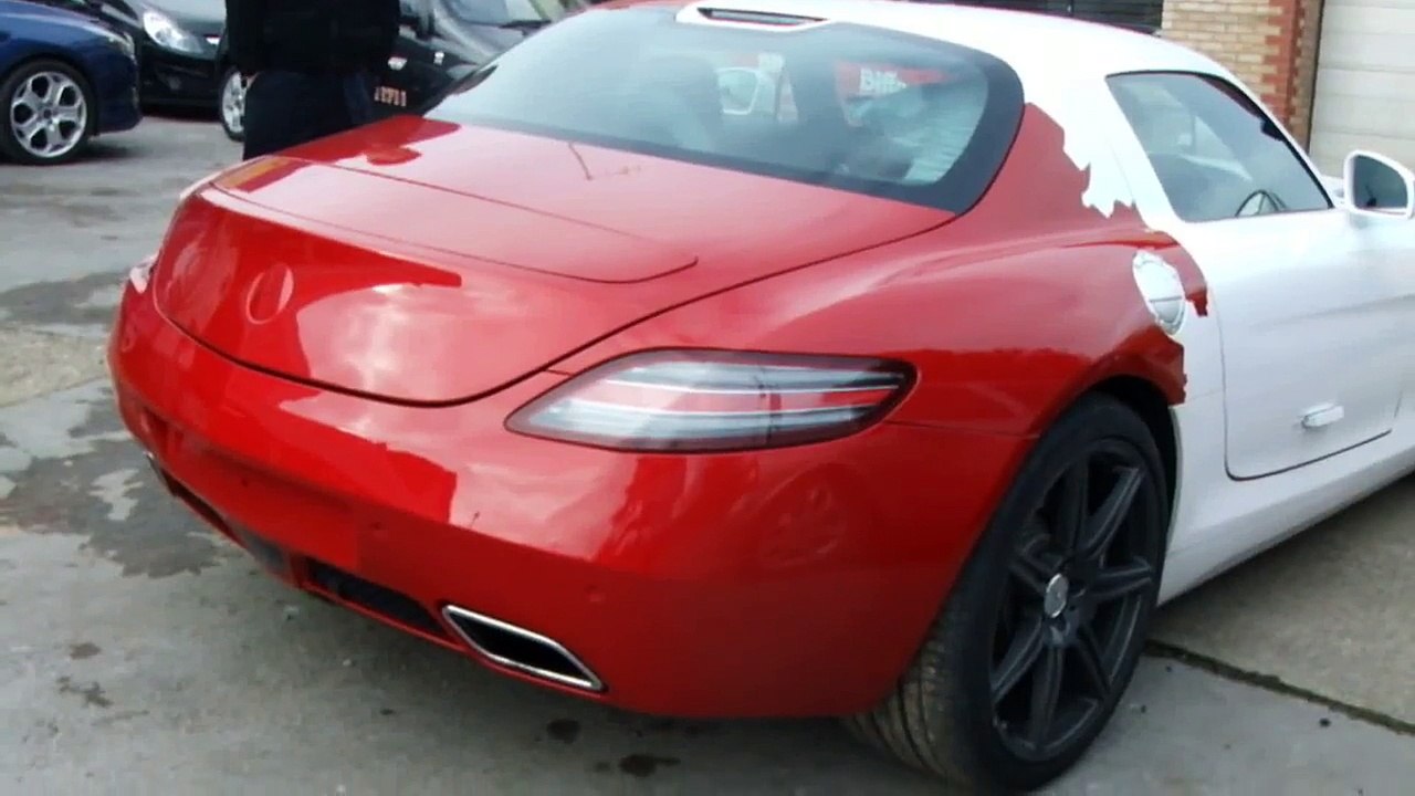 Crashed Mercedes SLS AMG!