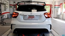2016 Mercedes A45 AMG with Custom Exhaust Dyno Runs - LOUD Sounds!
