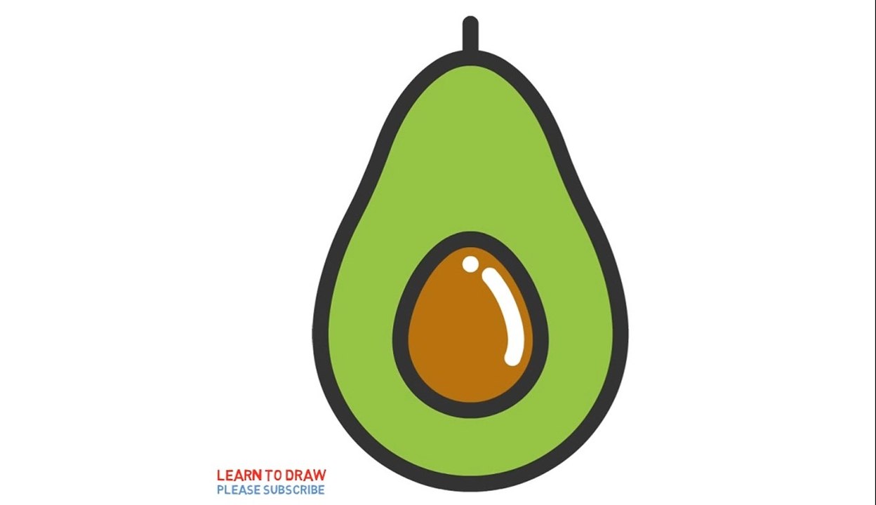 How To Draw a Avocado Step By Step For Kids
