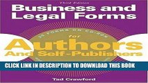Read Now Business and Legal Forms for Authors and Self Publishers (Business   Legal Forms for