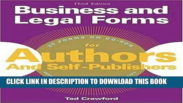 Read Now Business and Legal Forms for Authors and Self Publishers (Business Legal Forms for