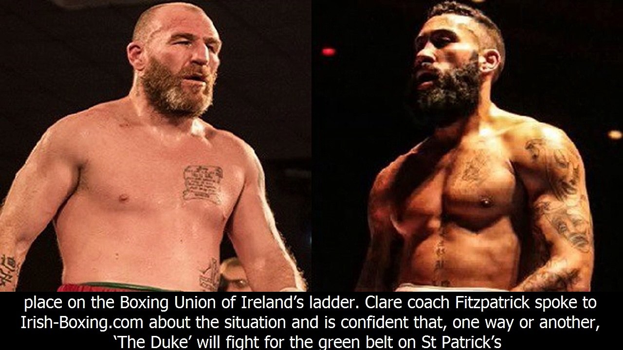 Paddy Fitzpatrick eyes Tims v Watkins St Patrick's Day Irish title fight -