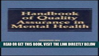 [New] Ebook Handbook of Quality Assurance in Mental Health Free Online
