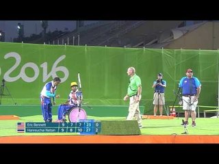 Men's Individual Recurve Open Quarter Finals -  Bennett v Netsiri - Rio 2016 Paralympic Games