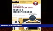 Big Deals  California Landlord s Law Book: Rights   Responsibilities  Best Seller Books Best Seller
