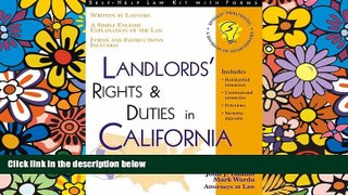 READ FULL  Landlord s Rights   Duties in California (Self-Help Law Kit with Forms)  READ Ebook