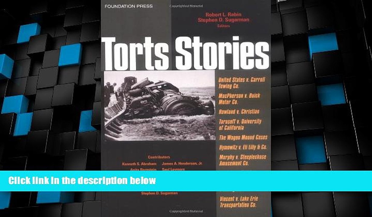 Big Deals  Torts Stories (Law Stories)  Full Read Most Wanted