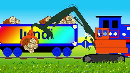 Dessin animé pour enfants. Apprendre les jours de la semaine en français avec le train Tchou-Tchou
