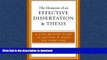 FAVORIT BOOK The Elements of an Effective Dissertation and Thesis: A Step-by-Step Guide to Getting