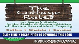 [Ebook] Cottage Rules: An Owner s Guide to the Rights   Responsibilites of Sharing a Recreational