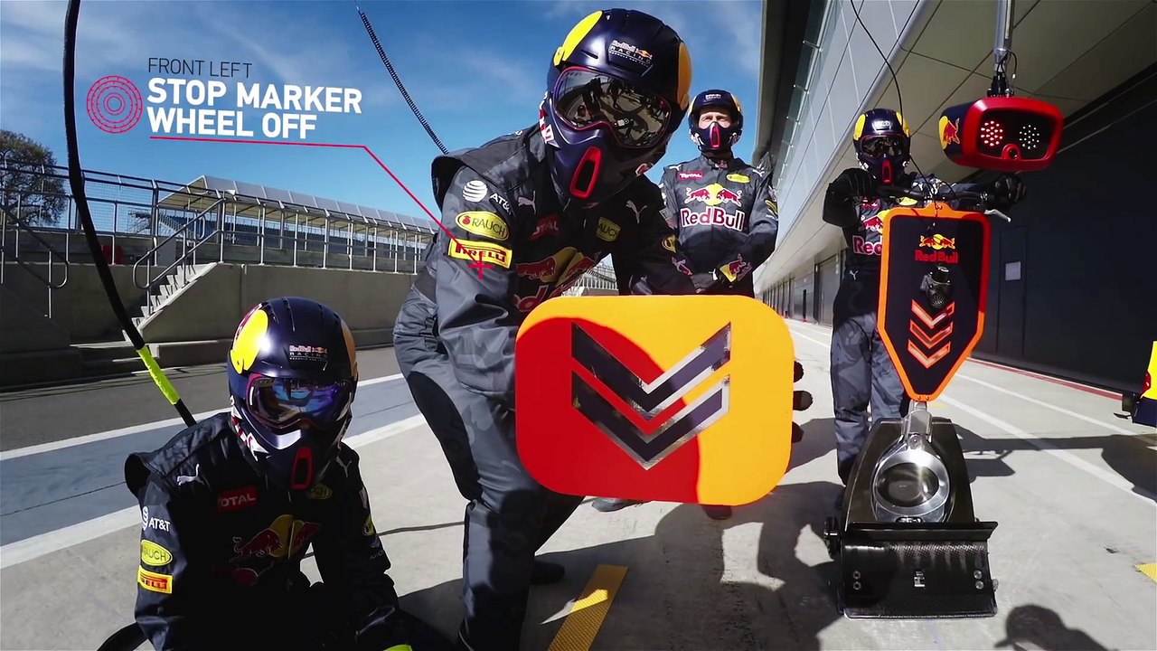 Explication du passage au Stand d'une Formule 1 filmé à la GoPro ! RedBull