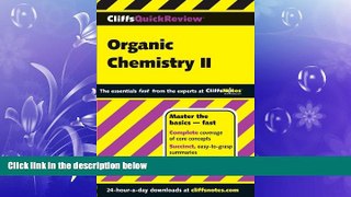 Popular Book CliffsQuickReview Organic Chemistry II (Cliffs Quick Review (Paperback))