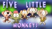 Năm Ít Monkeys | Halloween bài hát | bọn trẻ Sông | Halloween songs For Kids | Five Little Monkeys
