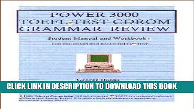 [DOWNLOAD] PDF Power 3000 TOEFL Test CDROM Grammar Review : A Tutorial With 3000 Questions (150