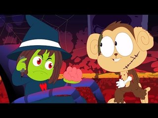 cinq petits singes | rime Halloween | chanson effrayant | Five Little Monkeys | Scary Rhyme For Kids