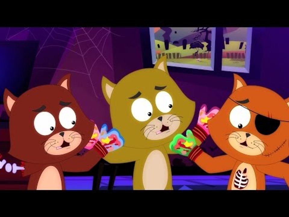 สามลูกแมวน้อย | คล้องจองน่ากลัว | วิดีโอเด็ก | Three Little Kittens | Scary Kids Song | Baby Rhyme