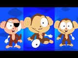 Cinco macacos pequenos | Rima de berçário | Miúdos rima Colecção | Scary Song | Five Little Monkeys