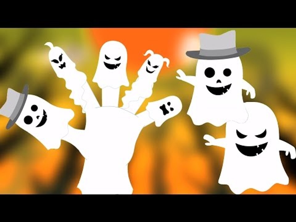 Ma Ngón tay Gia đình | ươm vần | Bọn trẻ Video | Đáng sợ vần điệu cho trẻ em | Ghost Finger Family