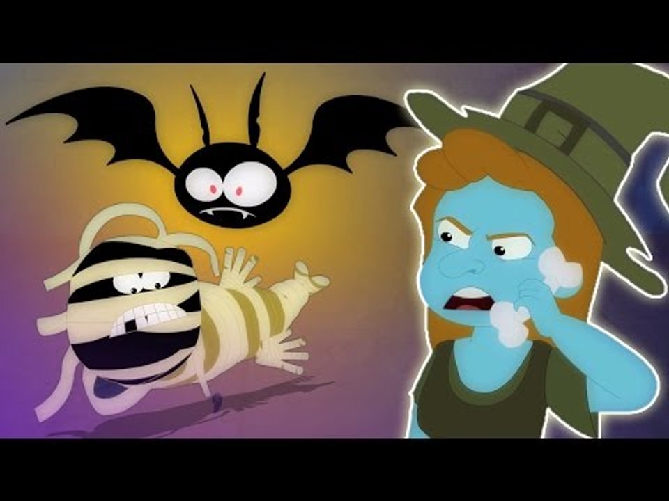 cinco pequeño monstruo | de miedo rimas para los cabritos de casa embrujada | Español