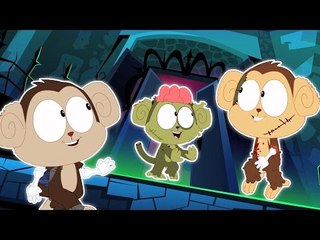 ห้าลิงน้อย | การ์ตูนที่น่ากลัวสำหรับเด็ก | วิดีโอการศึกษา | กล่อมเด็ก | Five Little Monkeys