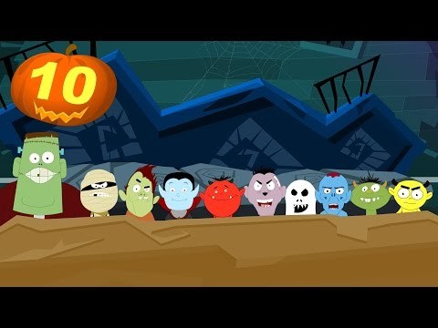 ten in the bed | scary rhymes | halloween song | nursery rhyme | kids songs