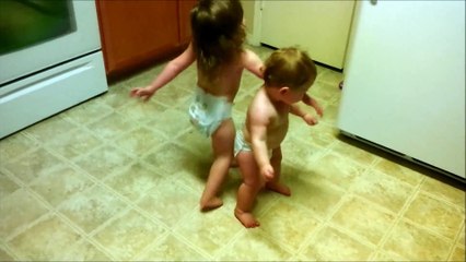 Toddler performs funny dance moves