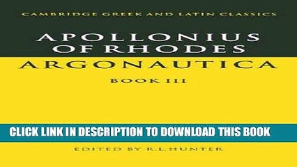 [Free Read] Apollonius of Rhodes: Argonautica Book III Full Online