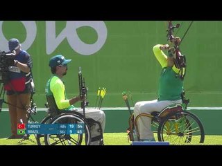 Compound Open Mixed Team quarter finals - Turkey v Brazil - Rio 2016 Paralympics