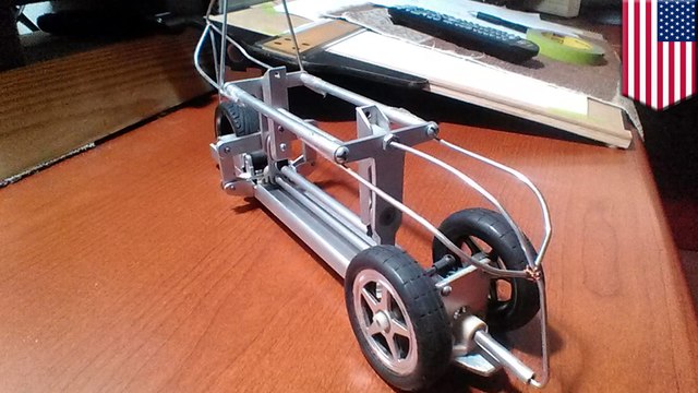 This three-wheeled concept vehicle creates a flying sensation as you tilt 52 degrees