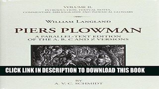 [Free Read] William Langland, Piers Plowman: A Parallel-Text Edition of the A, B, C and Z